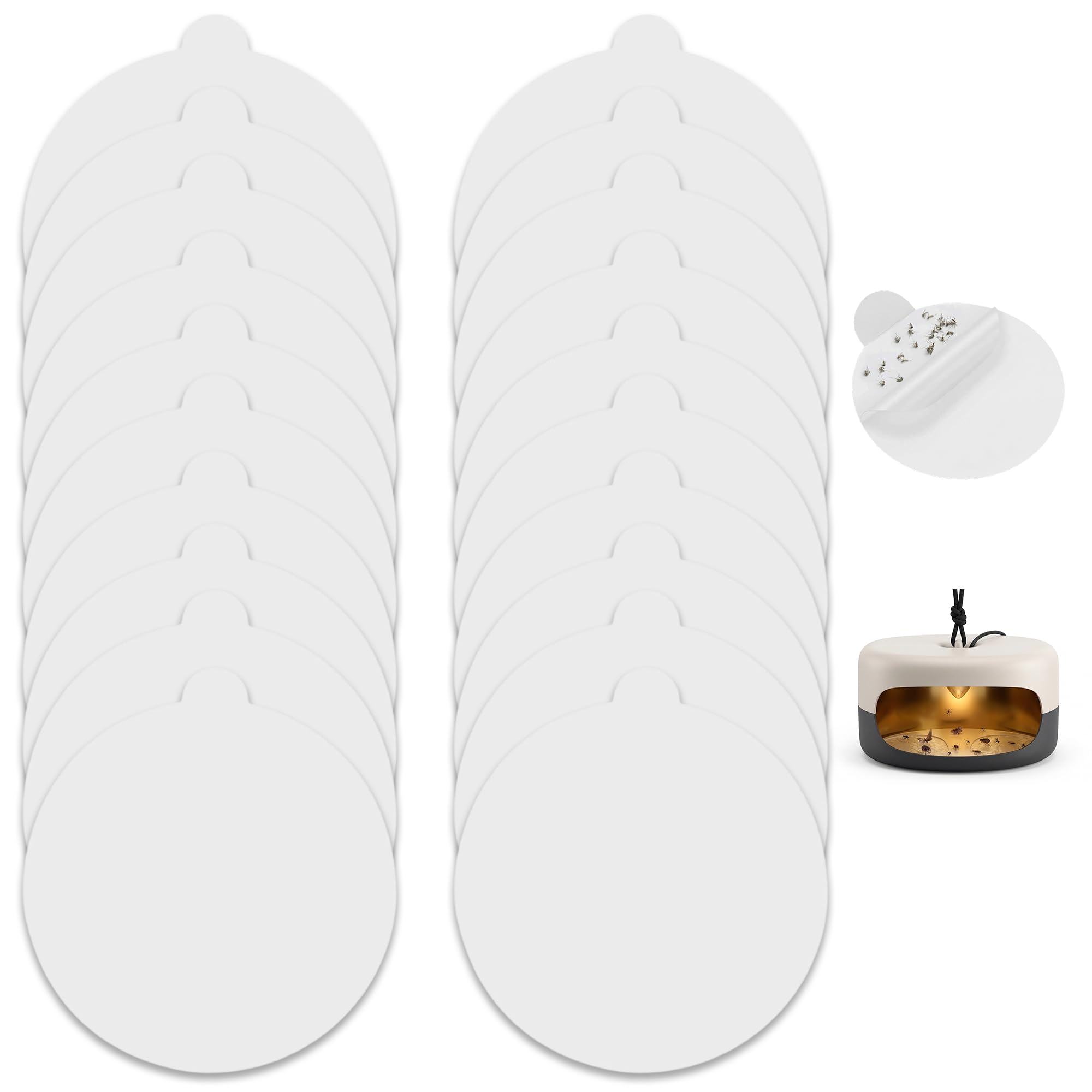 Flea Trap Sticky Discs, Flea Sticky Pads for Home, 20 Pcs, 18 cm