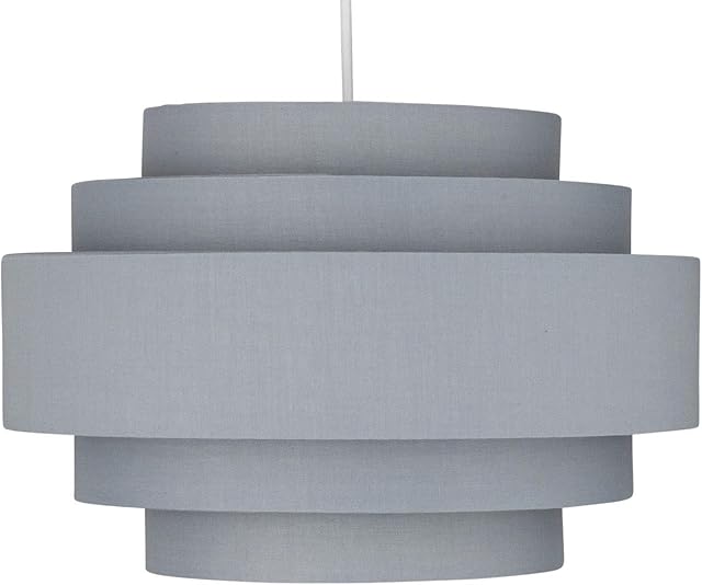 Modern Easy Fit Ceiling Light Shade 5 Tier Dark Grey Pendant Lighting