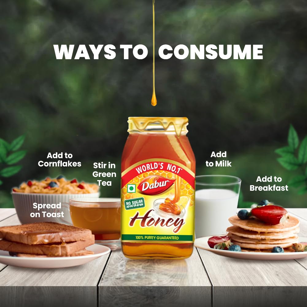 Dabur Honey - 1.2kg | 100% Pure | World's No.1 Honey Brand with No Sugar Adulteration - Image 3 thumbnail