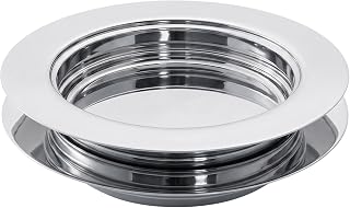 2Pcs Stainless Steel Communion Bread Plate for Church Silver,No Lid