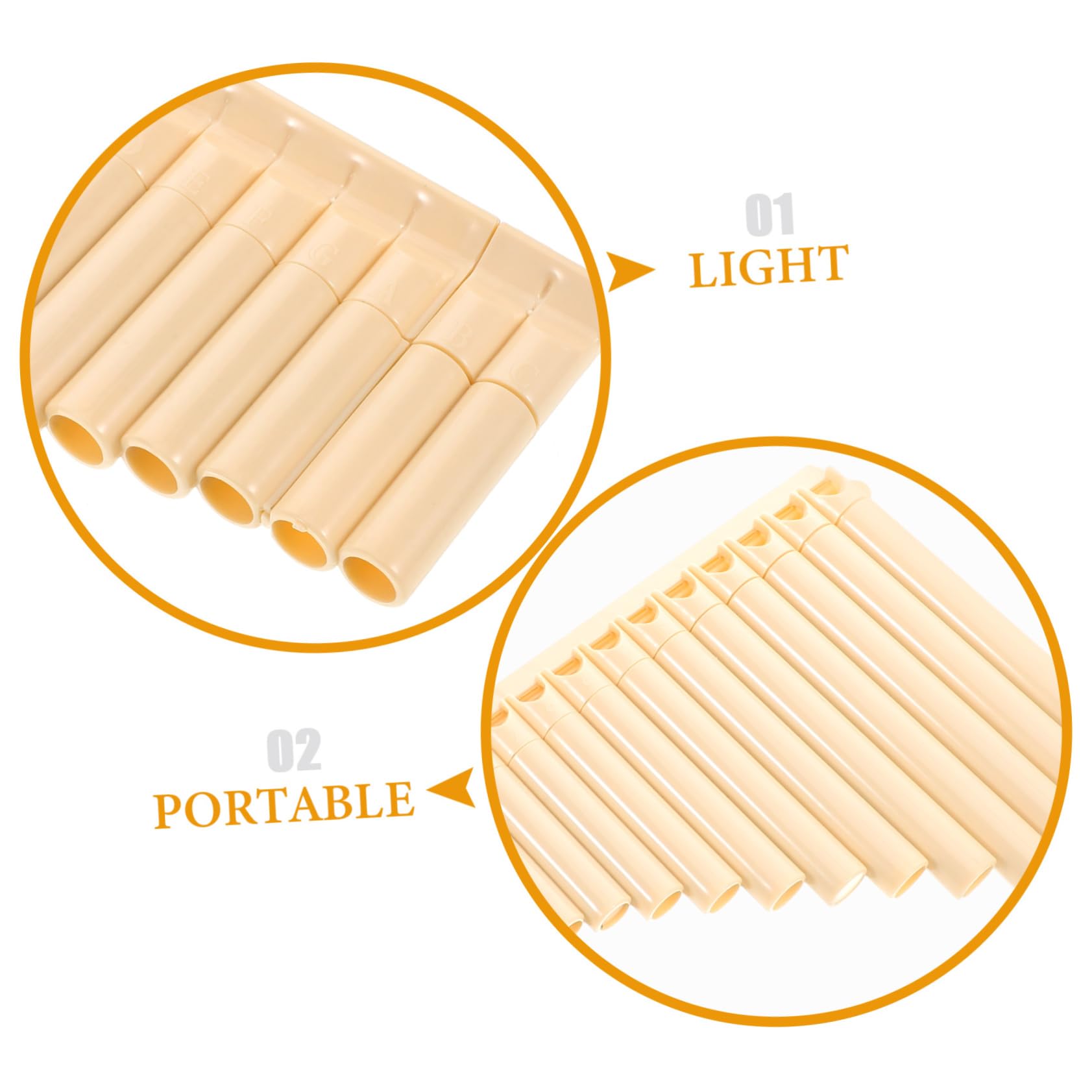 BESTonZON Flauto di Pan in Plastica Abs 18 Tubi Leggero e Adatto ai Principianti Strumento Musicale Tradizionale la Pratica e L'apprendimento Scolastico