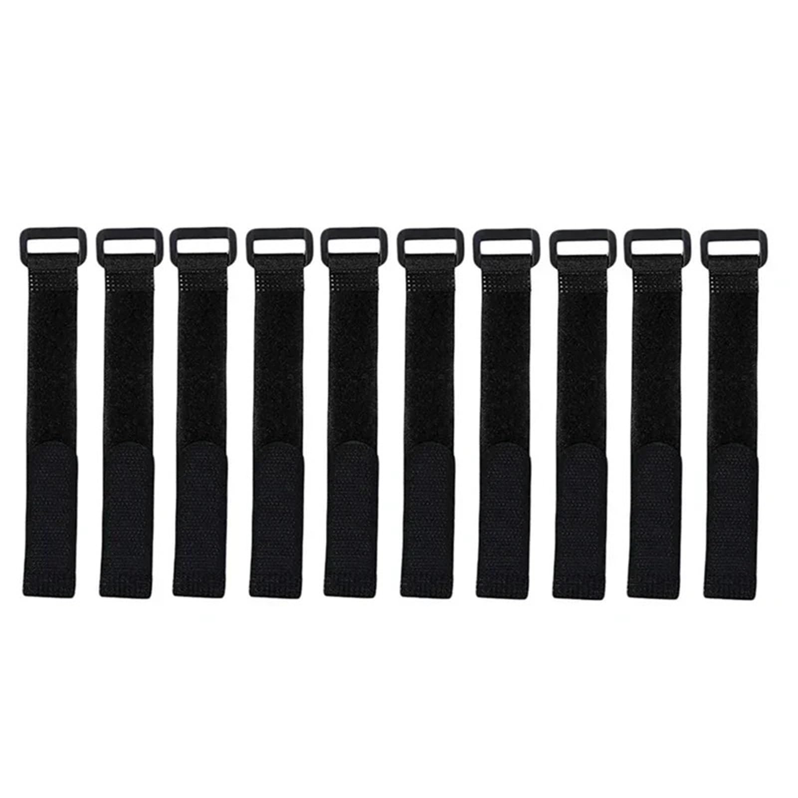 Lot de 100 attaches de câble réutilisables auto-adhésives en nylon avec boucle inversée pour organiser les cordons (noir)