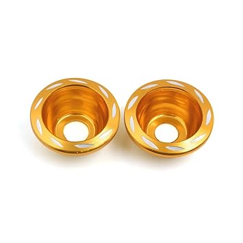 Ubersweet Imported 2 Pcs Gold Tone Front Wheel Drop Resistance Modified Fork Cups