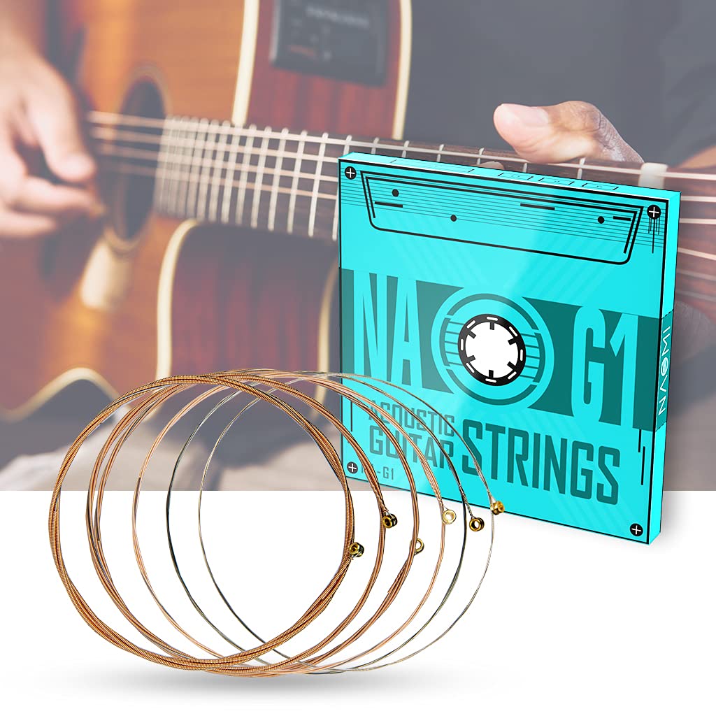 KINGDUO 6Pcs / 1Pack Corde Per Chitarra Acustica Professionale Al Fosforo Rame Rivestimento .010-.050 Pollici Clear Tone Soft Feeling Na-G1