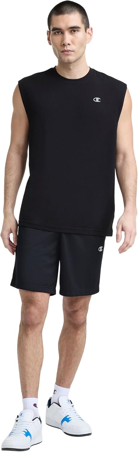 Champion Men's Performance 9" Mesh Shorts, Standard Fit, Lightweight, Available in Regular and Big & Tall