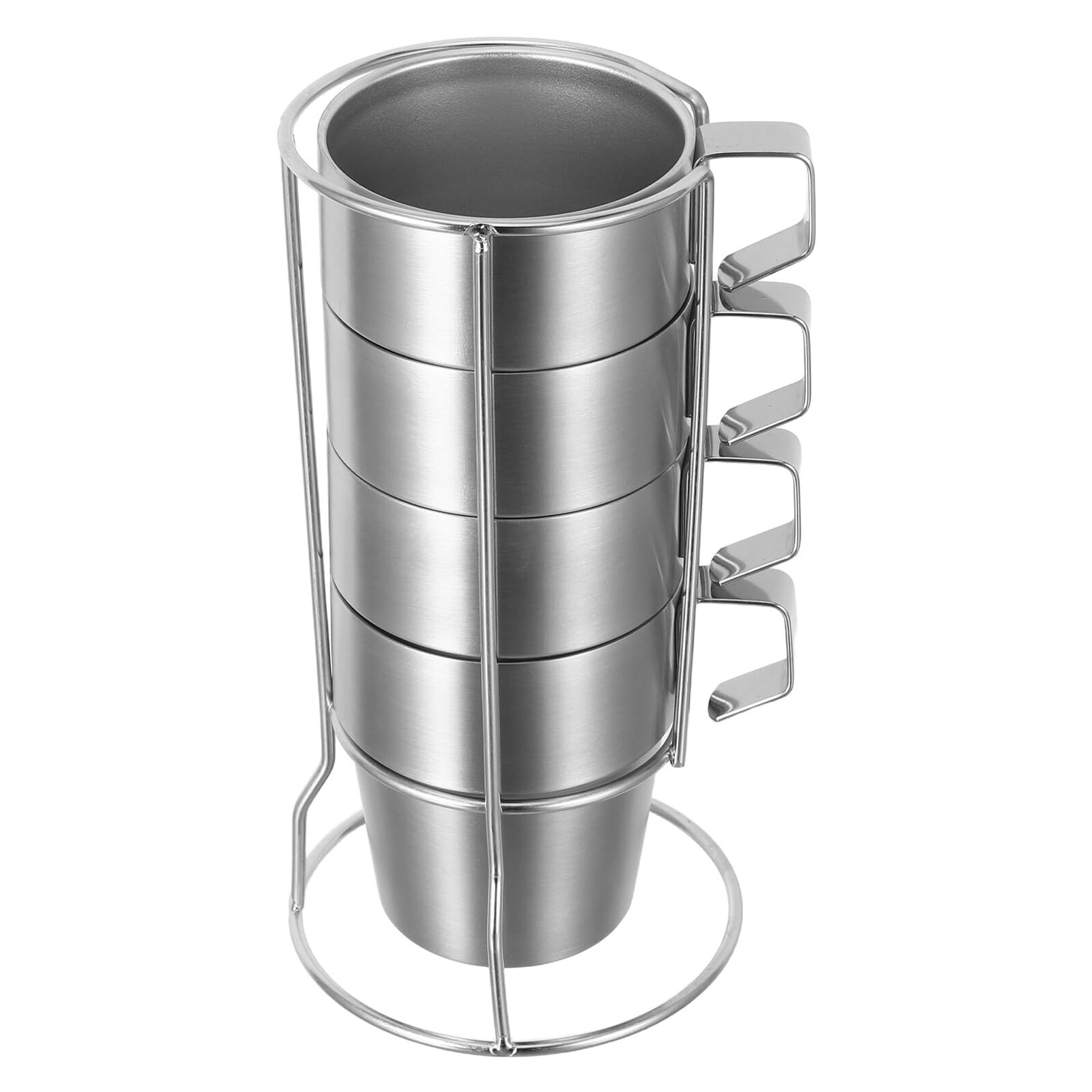 Taza de Café Apilable de Doble Pared Acero Inoxidable 300ml