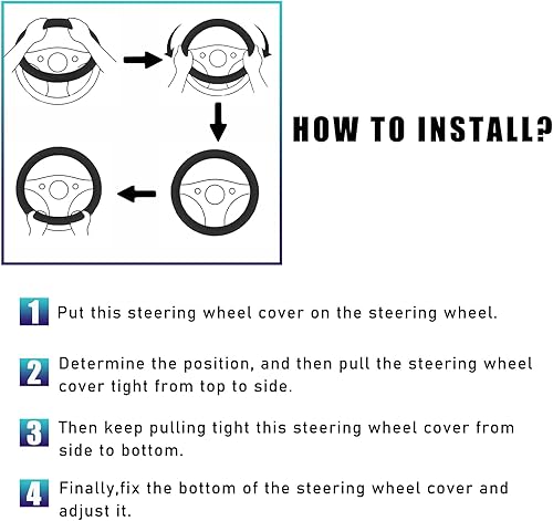 Miniatura 5 de Suvnie Rhinestone Fluffy Car Steering Wheel Cover, Comfortable Non-Slip Faux Wool Wheel Cover, Bling Soft Steering Wheel Protector for 14.5" to 15",