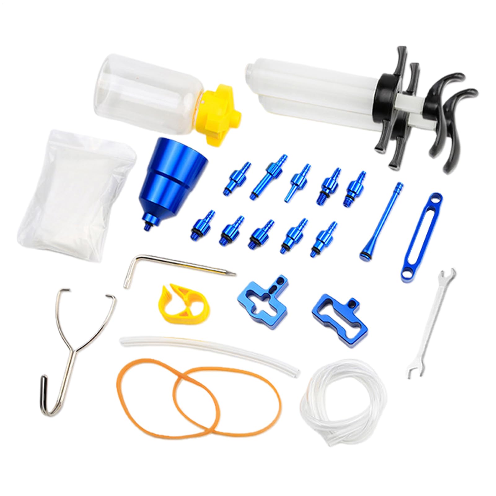 Hydraulic Brake Bleed Kit - Multi-Size Brake Bleed Kit - Leak-Proof Lightweight Aluminum Body Bleeder Set for Steering Sports Rim Bicycles Mountain
