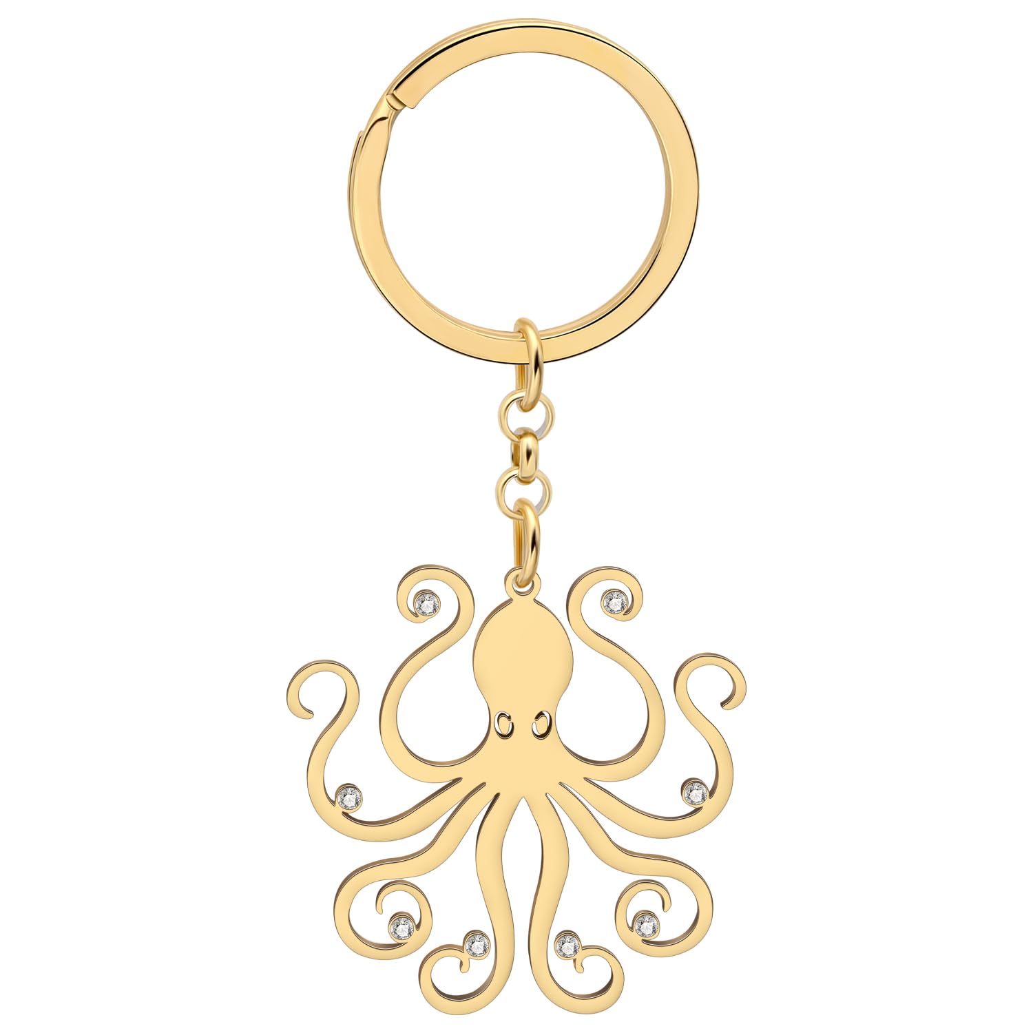 BAMAY Stainless Steel Sea Turtle Shark Dolphin Fish Keychains Seahorse Crab Keyrings Charms Gifts for Women Girls