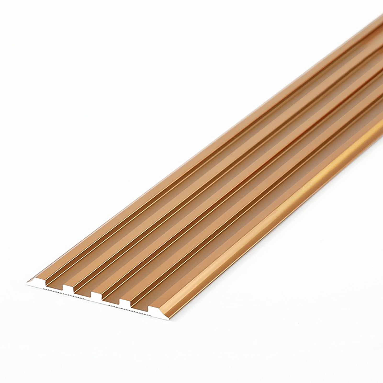 Perfil De Borde De Escalera Antideslizante 90CM – 3 Piezas Para Escaleras Interiores Y Exteriores, Tira Plana Para Seguridad Y Protección En Suelos Y Escaleras(Gold A,39.5mm)