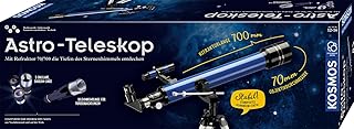 KOSMOS 675158 Astro Telescope, Children's Telescope from 12 Years, up to 140x Magnification, with Refractor 70/700, Suitable for Beginners, Experiment Box for Children from 12 Years
