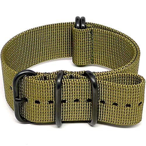 Da Luca Ballistic Nylon Military Watch Strap - Olive (Pvd Buckle) : 20Mm #TOP14