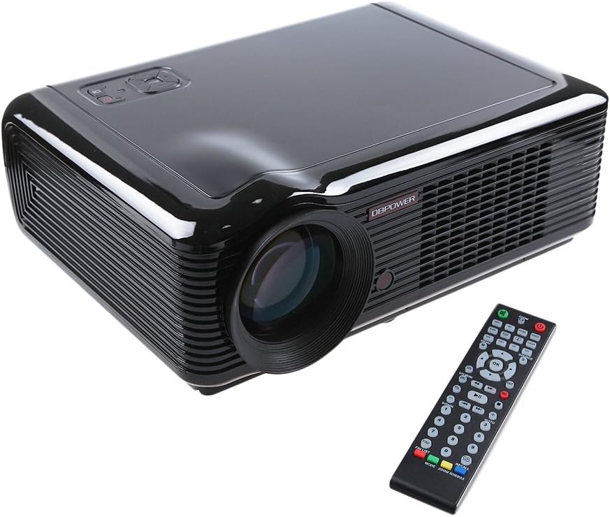 DB Power LED-66 Home Theater Projector 1080P Video Projector Support Home Moive, Games, Meeting, Teaching (Black)
