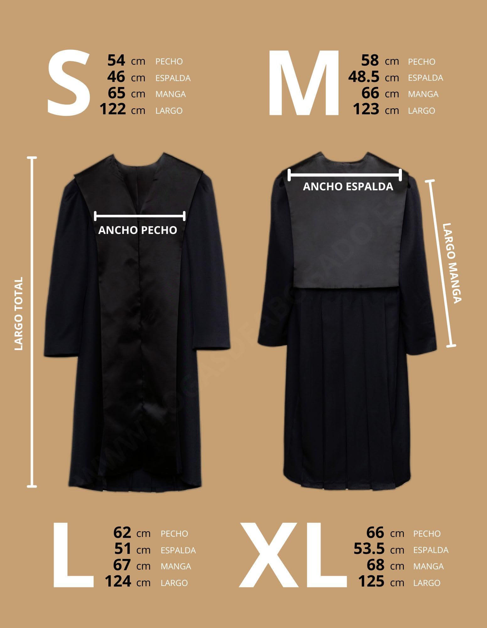Toga base professionale di avvocato e avvocato (Made in Spagna) + sacchetto regalo
