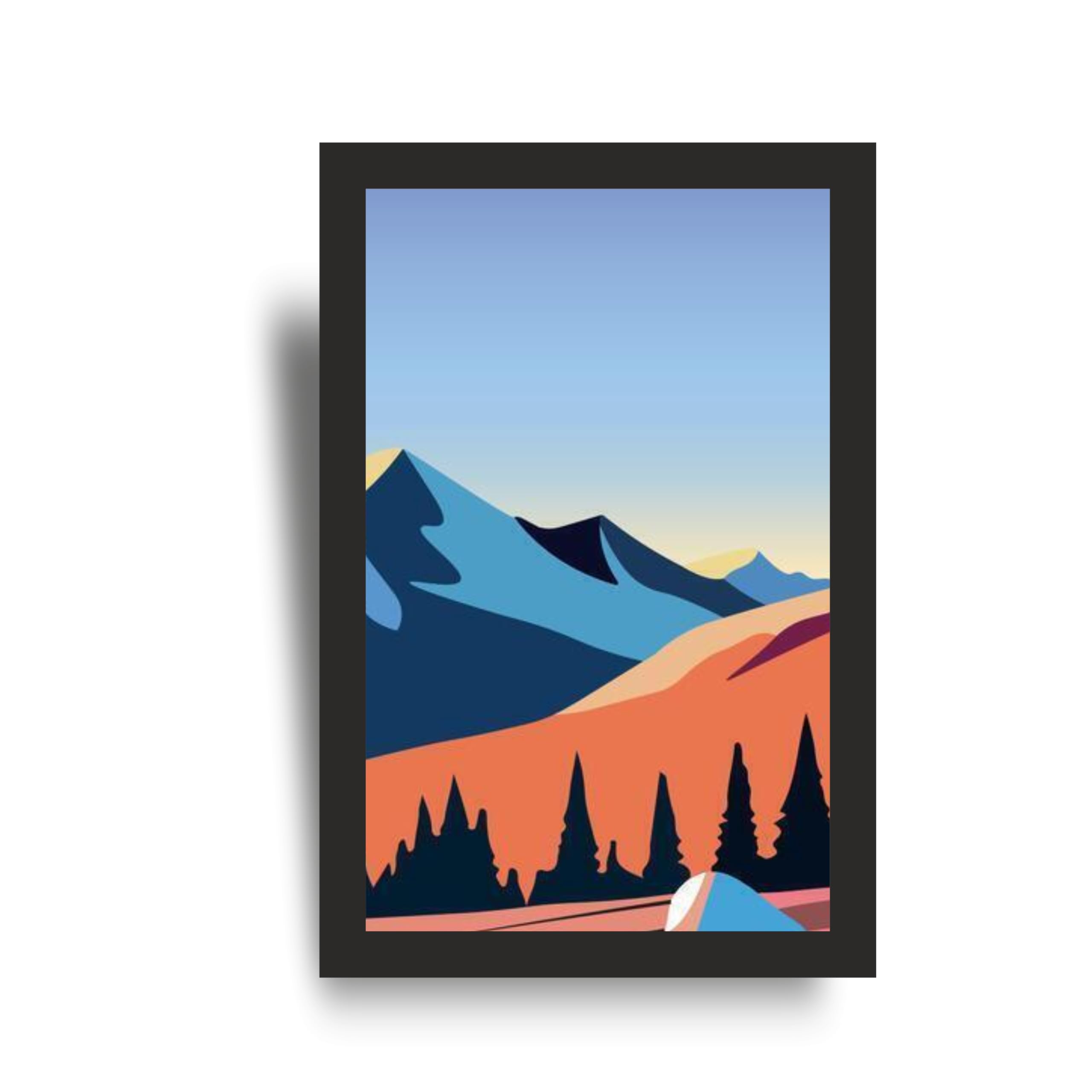 Vibrant Mountain Sunset Wall Art Set of 3