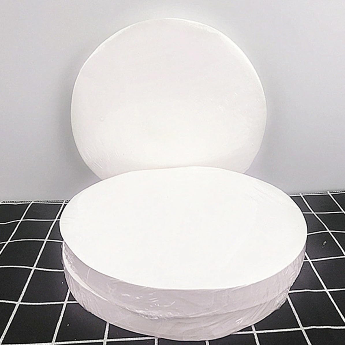 500 Feuilles de Papier Sulfurisé Blanc Rond Résistant Haute Température Revêtement Antiadhésif pour Cuisson et Barbecue Professionnel
