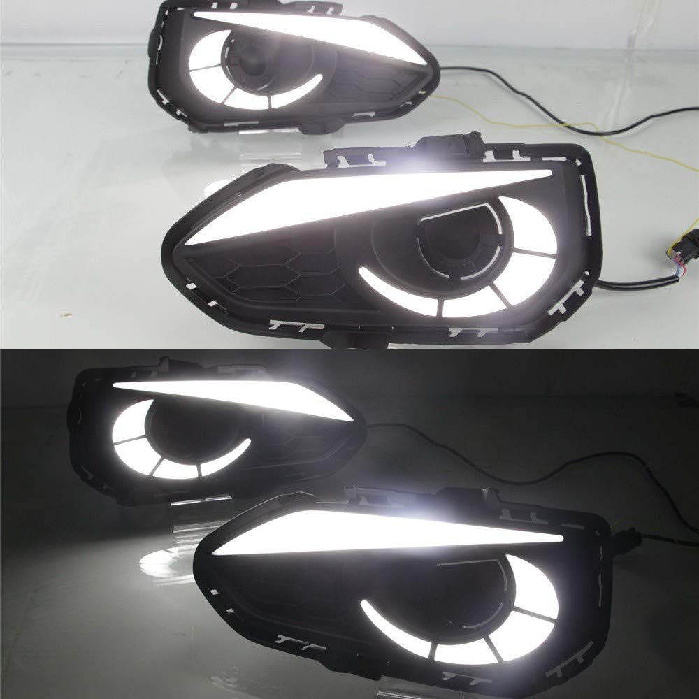 Luce di marcia diurna a LED DRL per Fit 2018+, Eagle Eye Paraurti anteriore LED DRL Con Segnali di svolta gialli Streamer