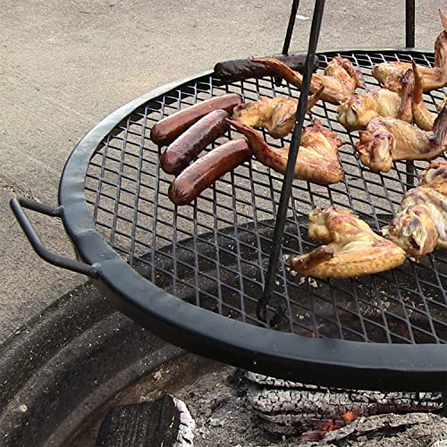 Sunnydaze X-Marks Fire Pit Grill Cooking Grate - Outdoor Round Campfire Bbq Rack - Campfire Cooking Grill - Portable Outside Camping Cookware - Heavy-Duty Steel Construction - 37.5-Inch #TOP5