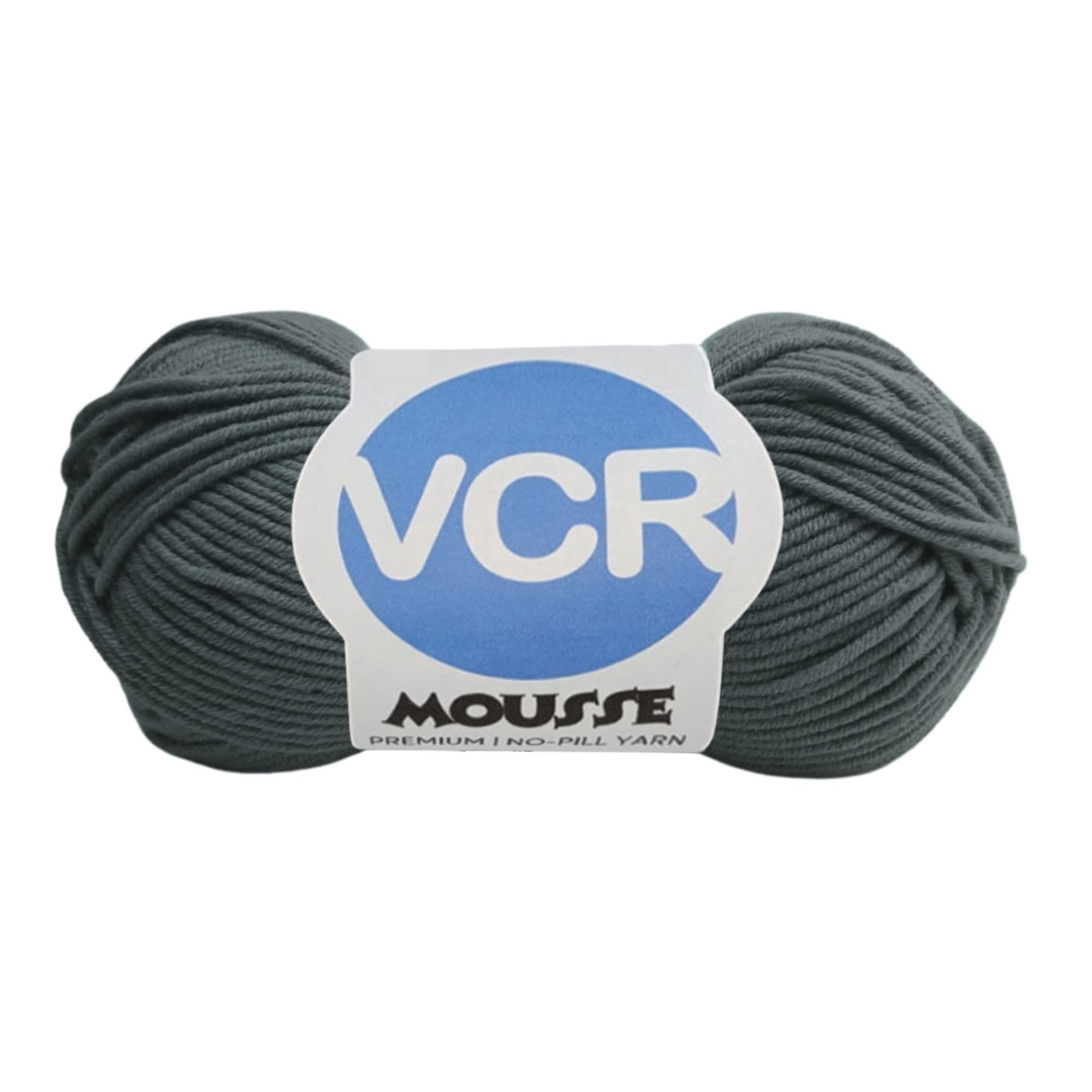 VCR 4ply Dark Grey Blue Yarn, 100 Grams Hank, 190 Meters Length, Acrylic Ball for Crochet and Knitting, Soft Crosia Threads, Pack of 1 Yarn, Suitable for DIY Crafts