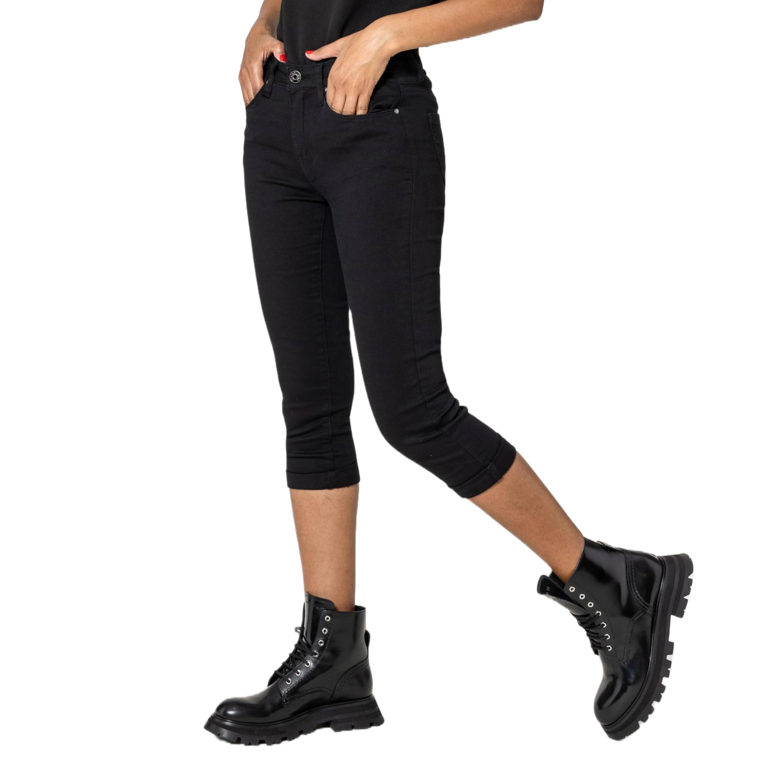 Nina Carter P230 Damen Capri Skinny Fit Jeanshosen HIGH Waist Sommer Jeans