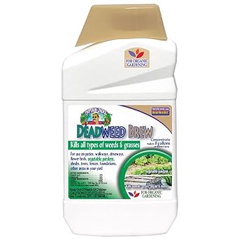 Bonide Captain Jacks Deadweed Brew, 32 oz Concentrate, Controls All Types of Weeds and Grasses, For Organic Gardening