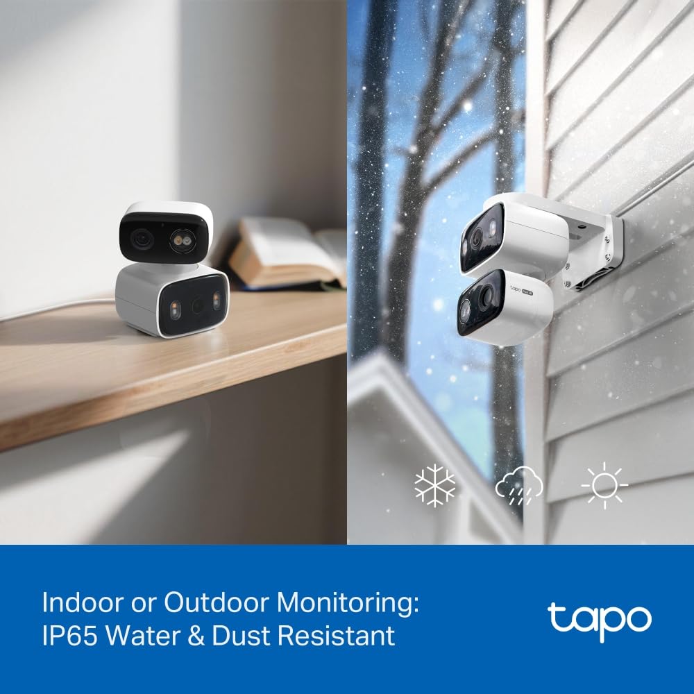 TP-Link Tapo Pan/Tilt Outdoor Security WiFi-camera, 2K, full-colour nachtzicht, 360°, IP65, slimme AI-detectie, geluids- en lichtalarm, tot 512 GB, SD-kaartsleuf, geen hub vereist (TC41