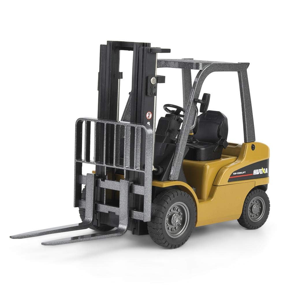 VGEBY Forklift Vehicle Toy, HUINA1717 1:50 Model Engineering Alloy Car Forklift Machine Model Forklift Toy Husna