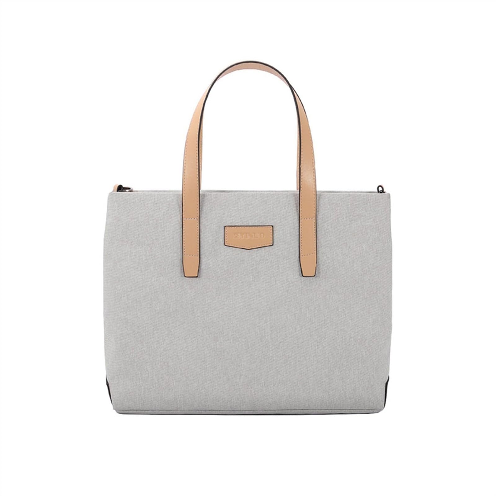 Borsa Porta PC Borsa a Tracolla Multifunzionale Semplice da 14 Pollici Borsa a Tracolla in Tessuto Oxford Borsa da pendolare da Viaggio di Grande capacità Borsa per Laptop(Grijs)