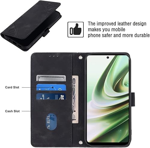 Miniatura 10 de Funda para OnePlus Nord N30 5G, OnePlus Nord N30 5G Funda de teléfono con tarjetero de crédito Textura de sangría PU Flip Funda de cuero para