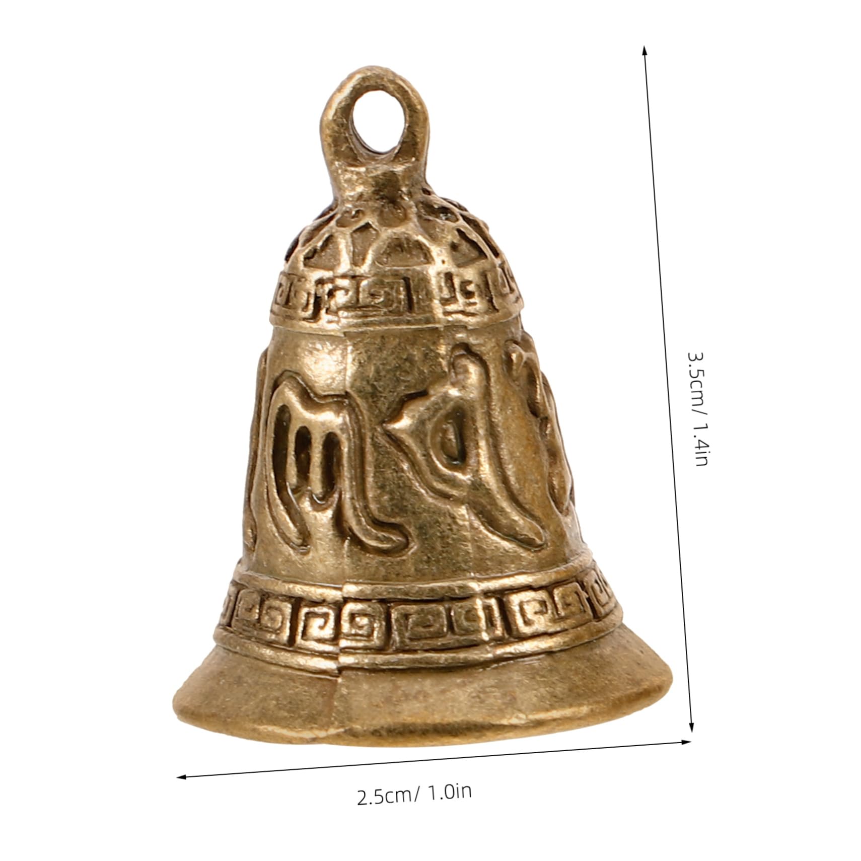 Angoily 6pcs Retro Bell Decorations Metal Craft Bells for DIY Vintage Wind Chimes