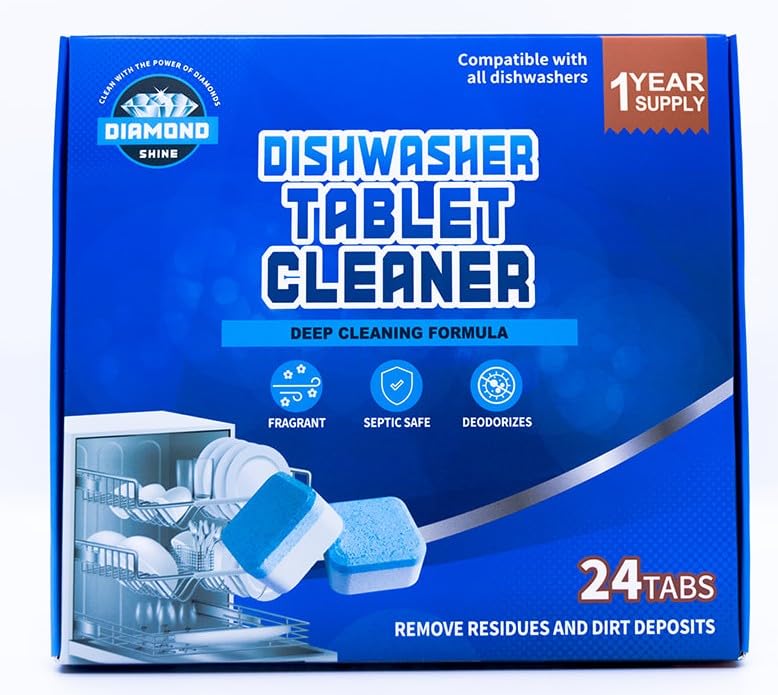 Image of Diamond Shine Appliance Cleaner Bundle, 72 Tablets Total - Dishwasher, Garbage Disposal & Washing Machine Descaler Tabs - Septic Safe, Deodorizing, 1-Year Supply