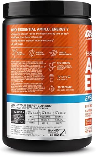 Miniatura 16 de Optimum Nutrition Amino Energy Plus Electrolytes - Bebida energética con aminoácidos y electrolitos, hidratación, sin azúcar, sabor a fresa, 10.5