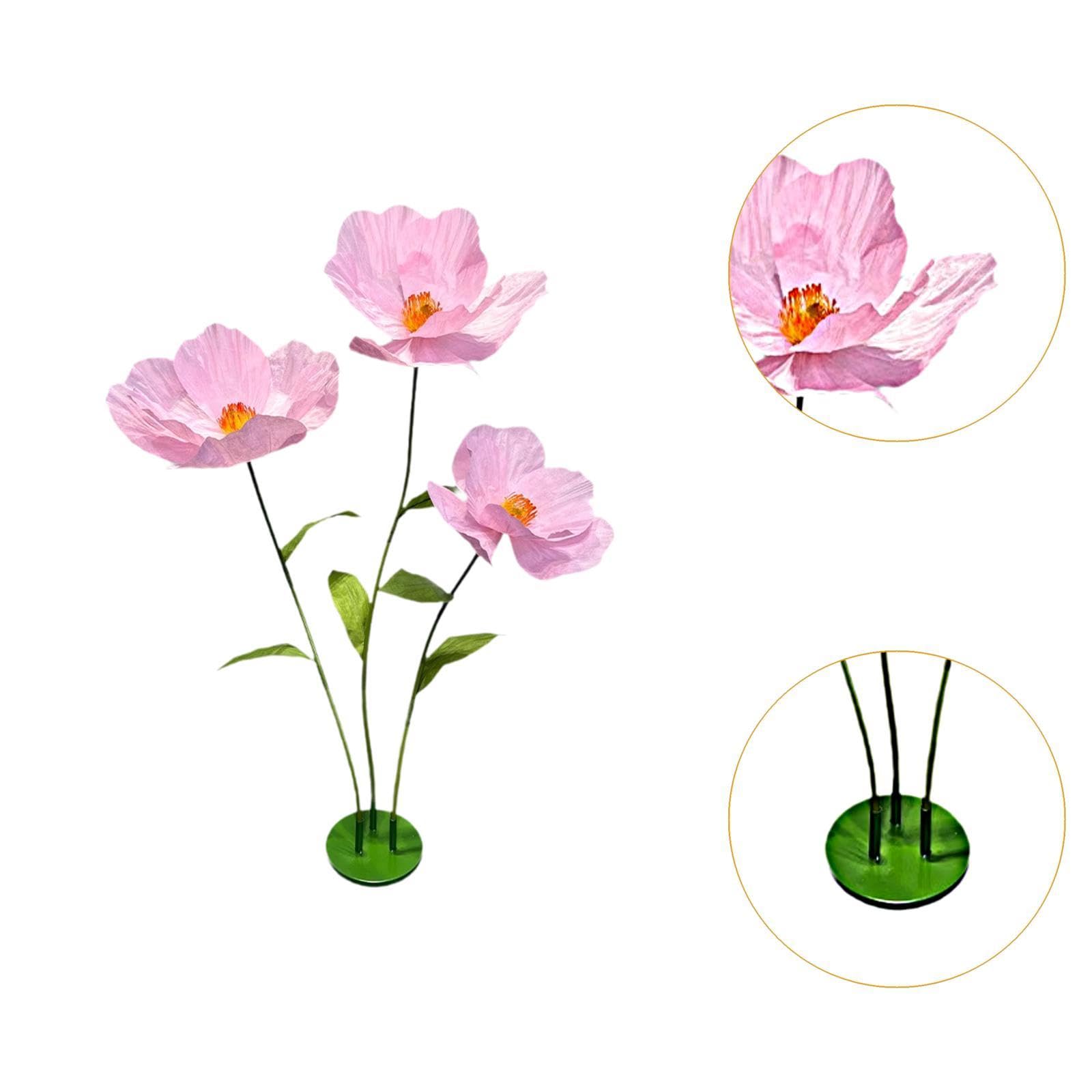 Fiori Giganti per Matrimoni, Composizioni Floreali per Matrimoni, Fiori Giganti, Realistici Ed Eleganti con Supporti per Recinzioni, Palchi per Banche, Rosa