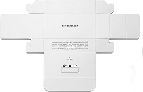 REPACKBOX 45 ACP - 3 Muestras - Caja de munición de cartón militar con capacidad para 50 rondas - Paquetes de 150