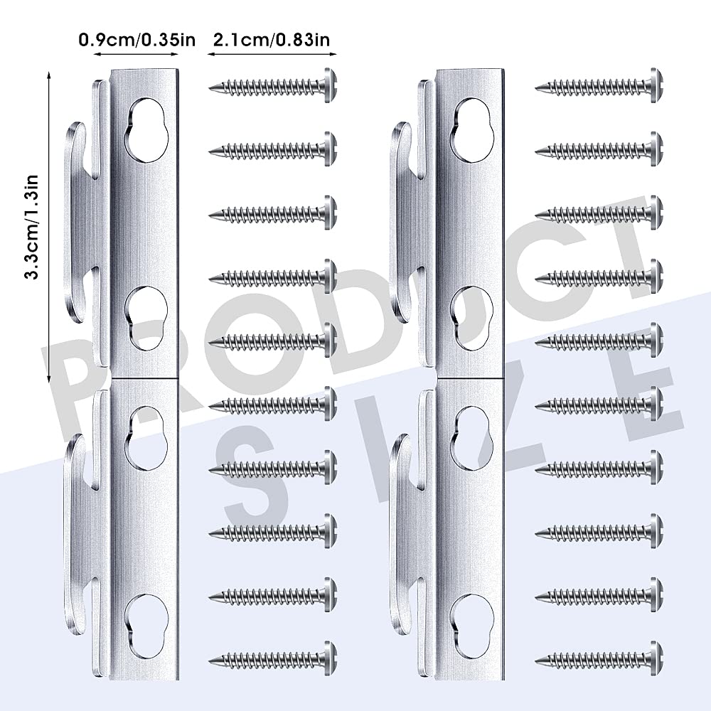 10 Pcs Curtain Rod Brackets Adjustable Curtain Rod Hooks with Screws Curtain Rod Holders Wall Brackets
