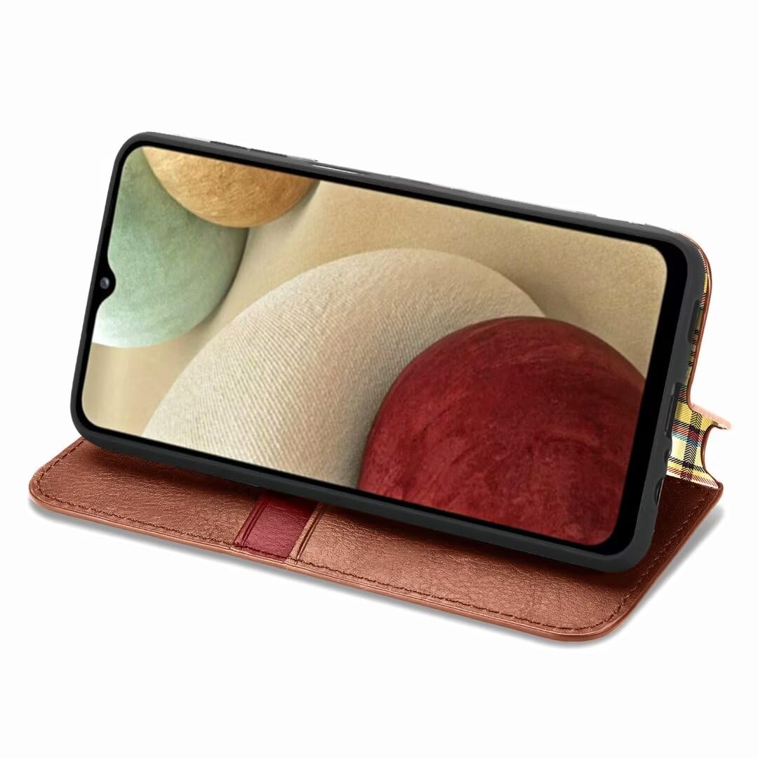 Lvnarery For Honor 90 Smart/Honor X7B Case,Flip Phone Case for Men Women Business Style Wallet Cover Case Shockproof PU Leather Stand View Bookstyle Case Cover Silicone Bumper Phone Case,Brown - Image 4