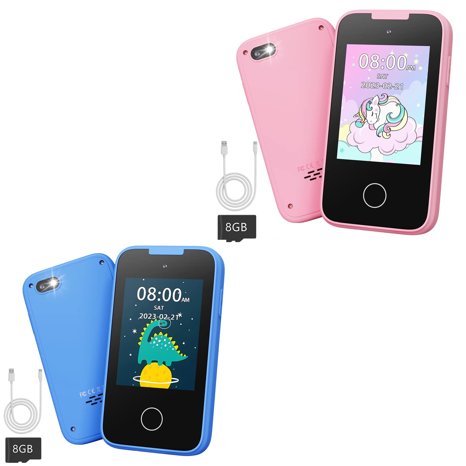 Kids Toy Smartphone, Gifts and Toys for Girls Boys Ages 3-8 Years Old, Dual Camera