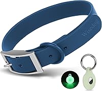 Vista 7 de Wisedog Waterproof Dog Collar: Multiple Adjust 7" to 23.6", Soft Rubber Coated Webbing, Easy to Clean, for Small Medium Large Dogs