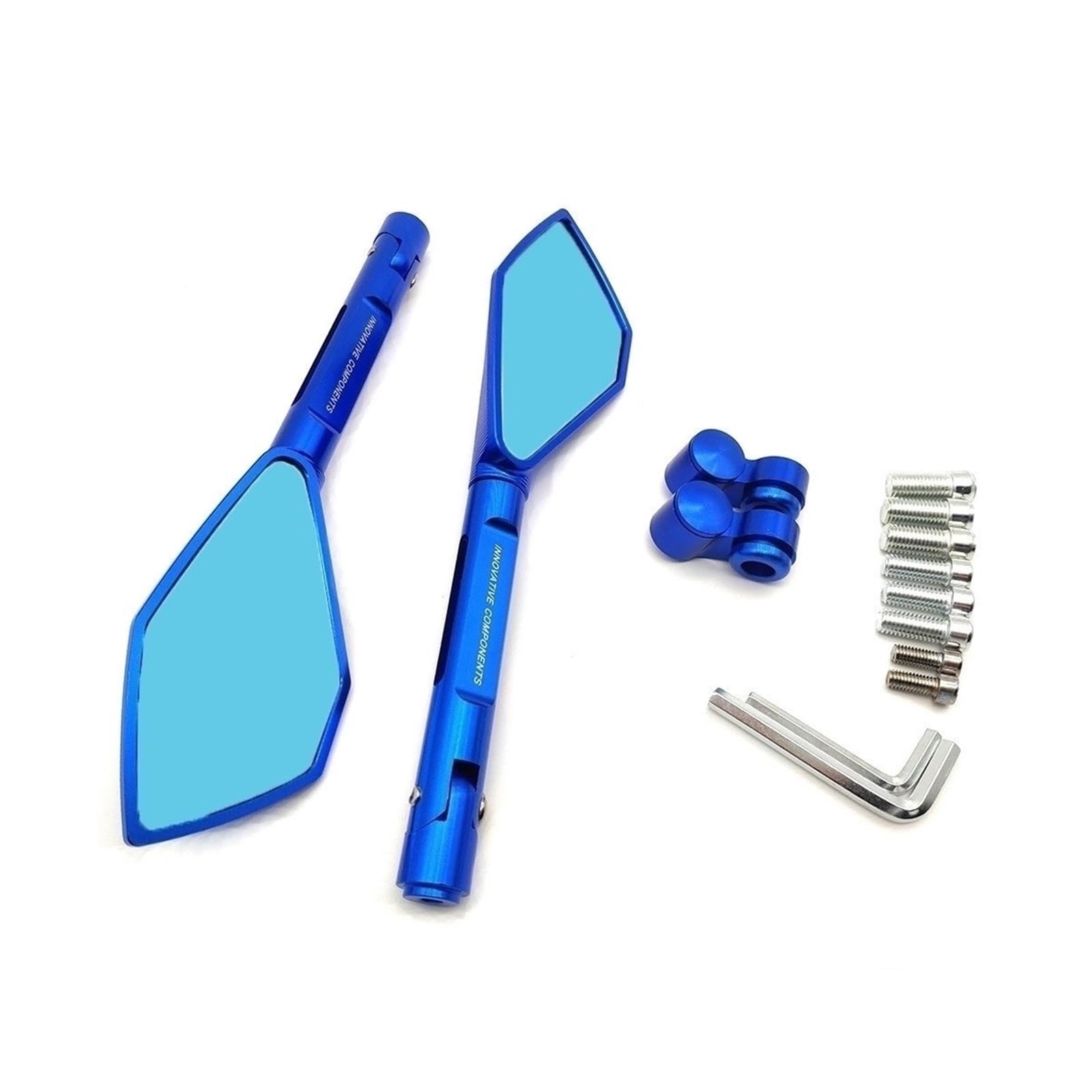 espejos retrovisores de motocicleta, Espejos de extremo de barra de motocicleta compatibles con Cb400 CB919 CB190R CB650R CB125R CB400SF Espejos de motocicleta CNC Aluminio Manillar Espejos retrovisor