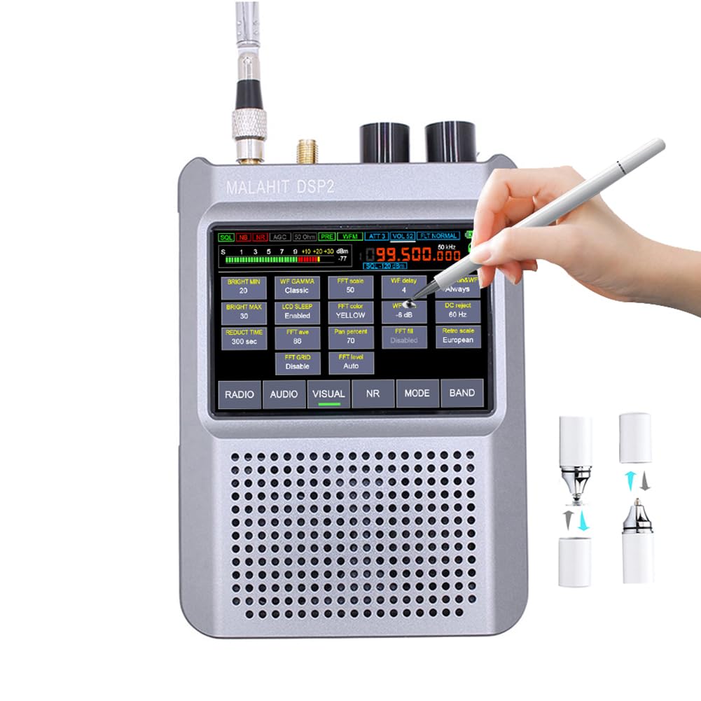 pour Malahit DSP2 Malachite Récepteur Radio Firmware 2.40 Deuxième Génération pour Malahit-DSP2 Radio Récepteur Malachite avec Stylo Tactile 2 en 1