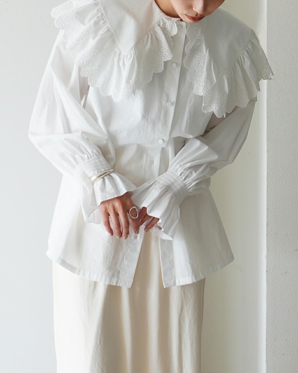 Amazon.co.jp: [シンゾーン] THE SHINZONE レースカラーブラウス