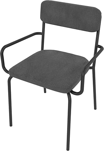 Miniatura 5 de Manhattan Comfort Whythe - Silla de comedor moderna de piel sintética, diseño simple, color negro