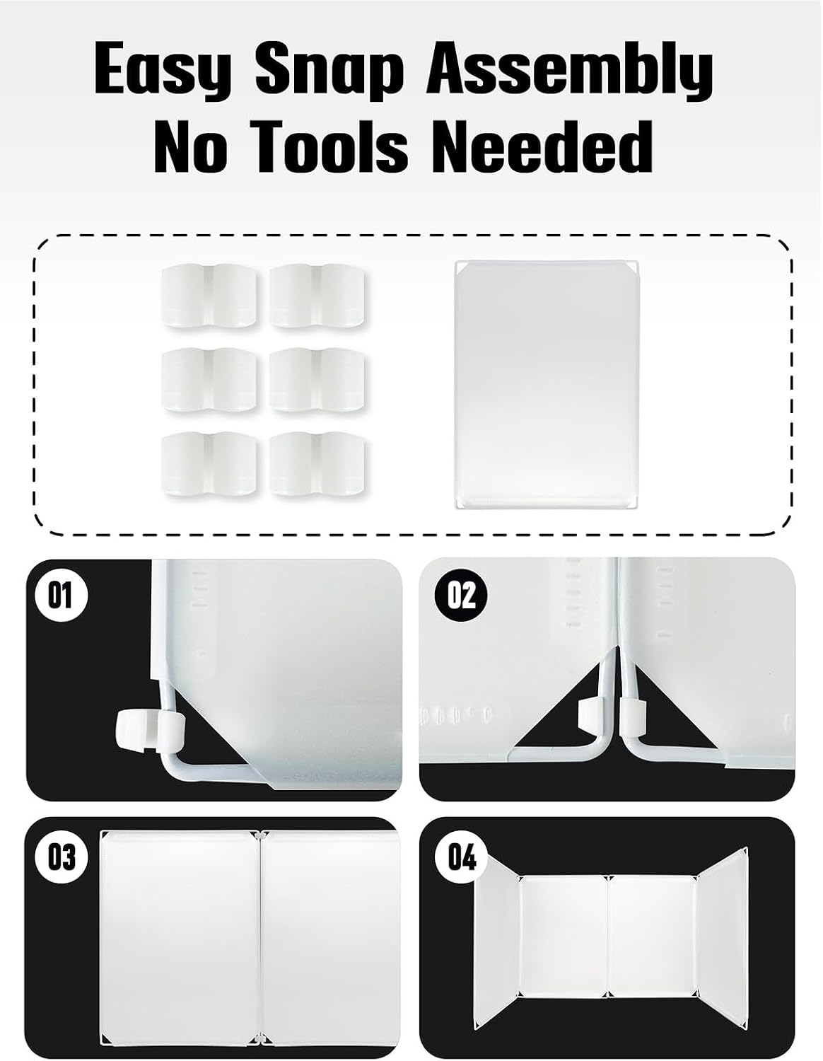 Stained Glass Grinder Guard Shield - Foldable Splatter & Splash Guard for Stained Glass Tools and Supplies Kit, Essential Plastic Anti-Splash Protector Accessory for Grinder