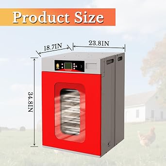 400 Eggs Incubator ,Automatic Incubator for Hatching Eggs, with Automatic Egg Turning and Temperature Humidity Control, Poultry Hatching Incubator for Chicken Duck Goose Quail Bird