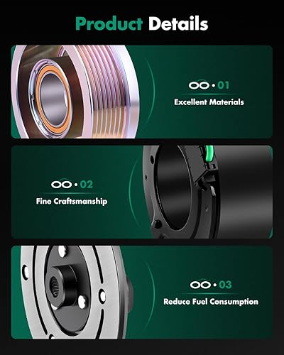 Miniatura 6 de SCITOO Kit de montaje de bobina de embrague del compresor del AC de CO 4918AC para H-onda Civic 1.8L 2006-2011