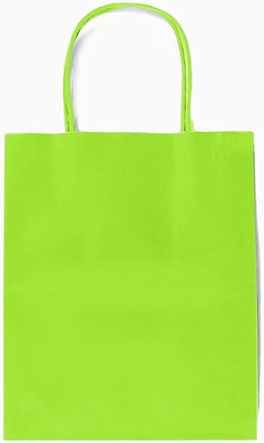 Miniatura 3 de Bolsas de regalo de papel kraft de color sólido de 60 quilates a granel con asas ideal para compras, embalaje, venta al por menor, fiesta,