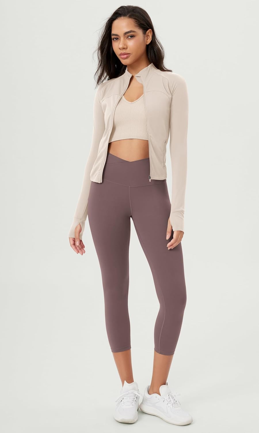 ODODOS Women's Crossover Leggings with Back Pocket, 23" / 25" / 28" Buttery Soft V High Wasit Lounge Yoga Pants - Image 5