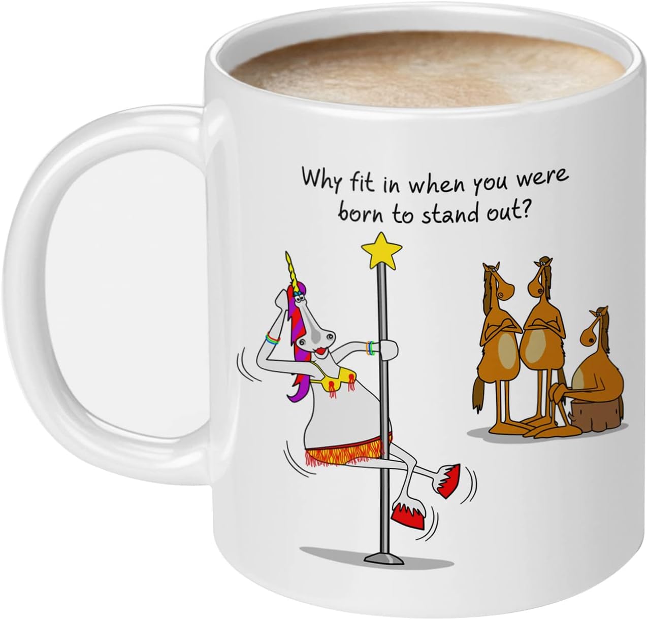 Aigori, Wife or Husband Cartoon Coffee Mugs(11oz), Gag Gifts for Wife or Husband
