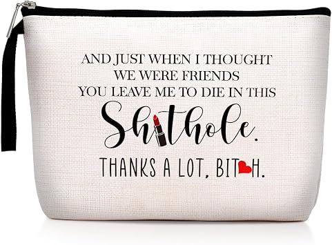 Hanamiya Na Coworker Leaving Gifts for Women, Farewell Gifts for Coworkers-You Leave Me- New Job, Going Away Goodbye Gifts for Coworker, Colleague, Boss, Friends - Makeup Bag