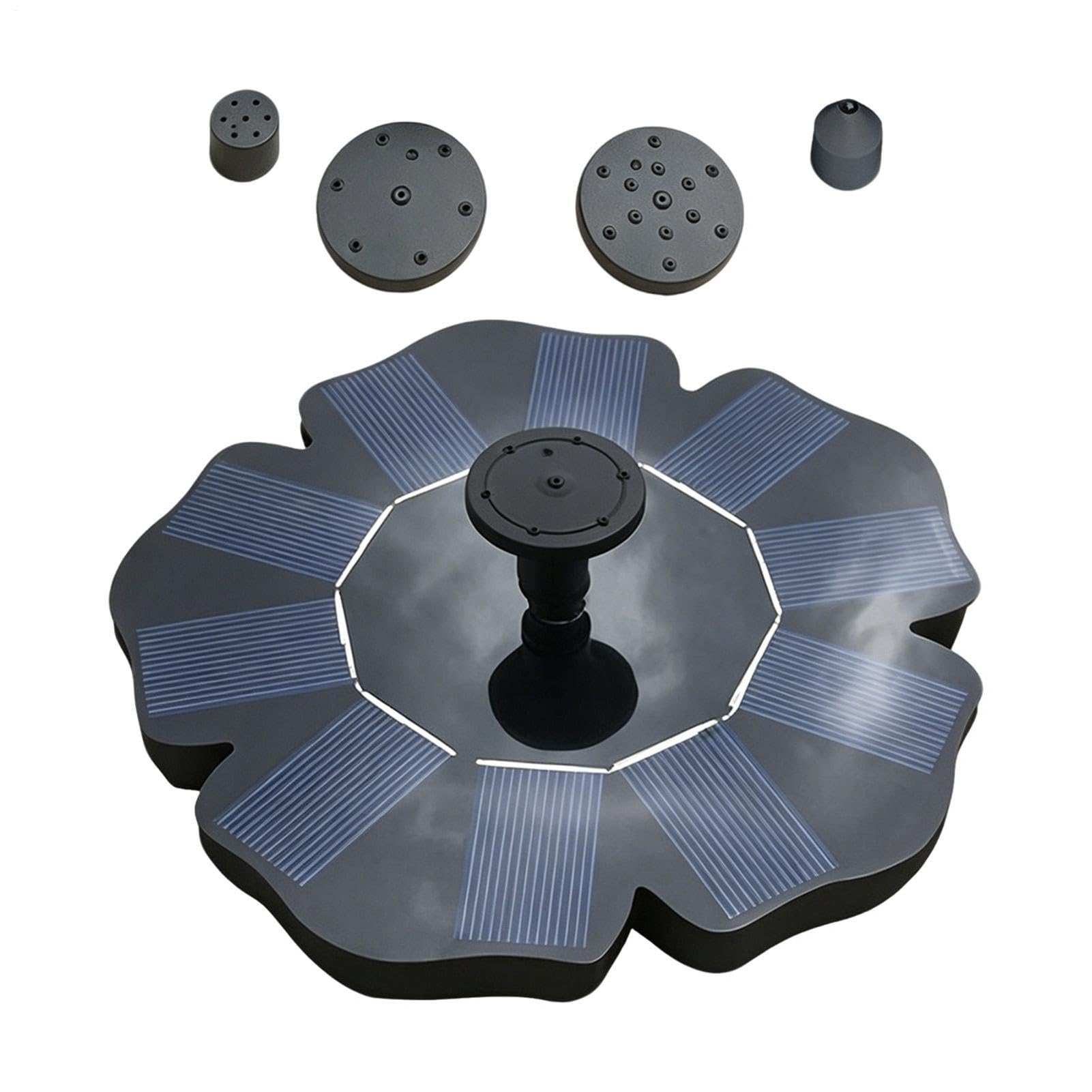 Solar Bird Bath Fountains Flower-shaped Floating Pump